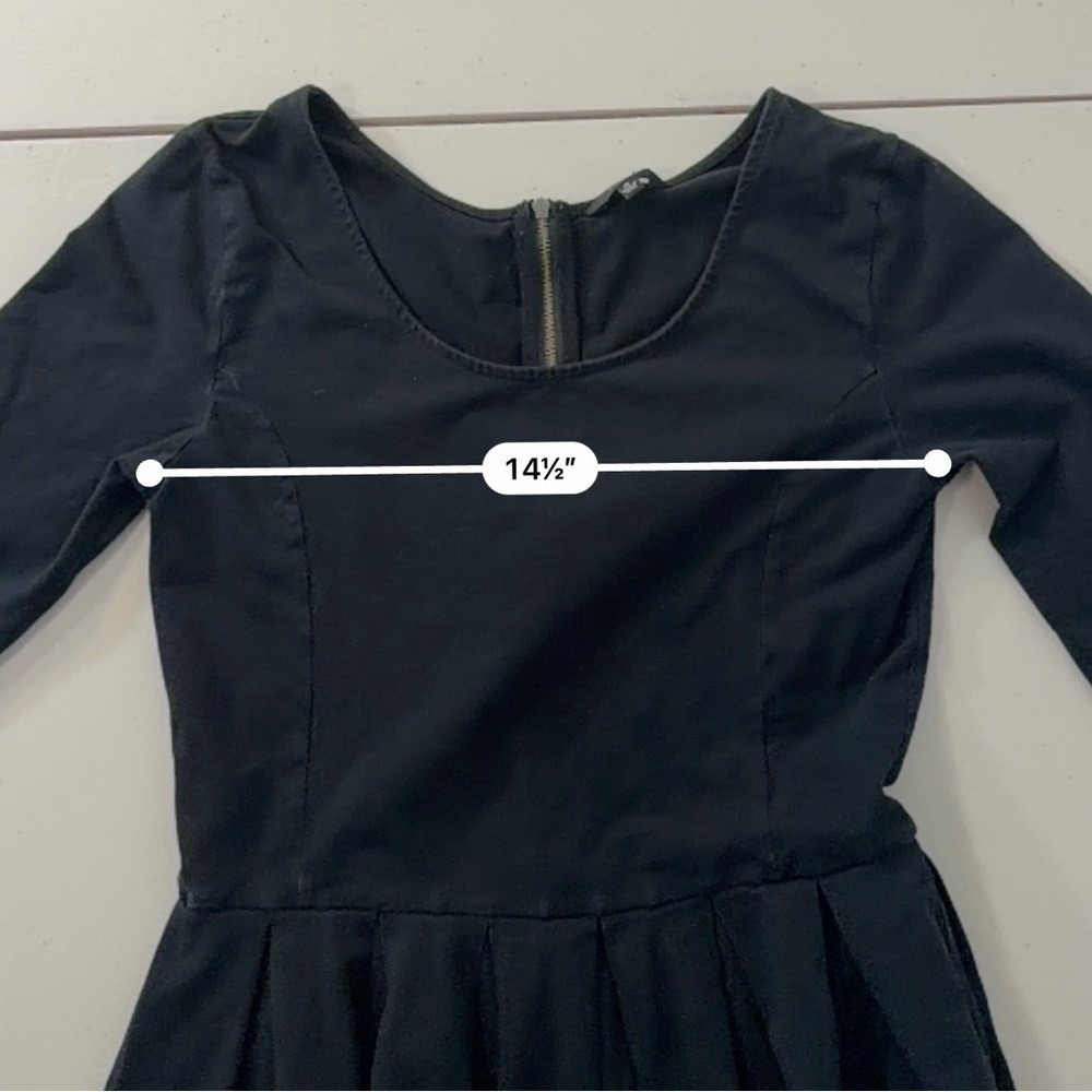 Talula Black Long-Sleeve Scoop Neck Fit & Flare Dress - Picture 8 of 8